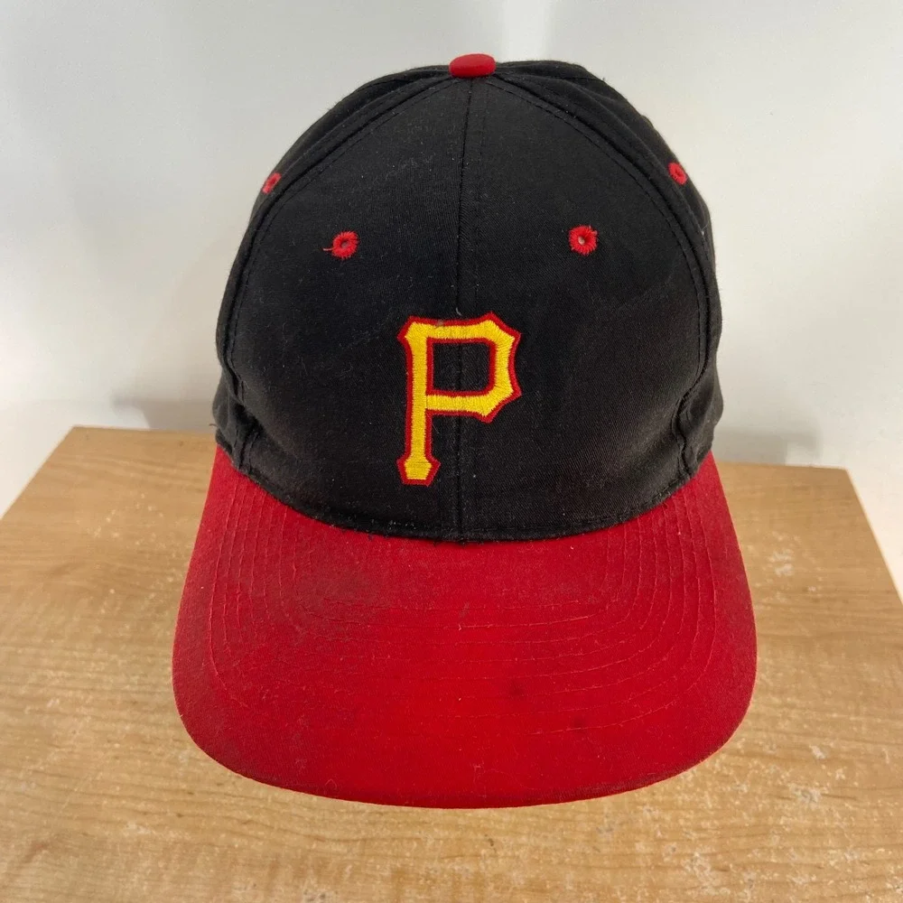 Pittsburgh Pirates Snapback Hat Mens Black Red Vintage Style Baseball Cap MLB